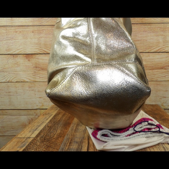 Tory Burch Leather Ella Tote in gold leather - Picture 5 of 8